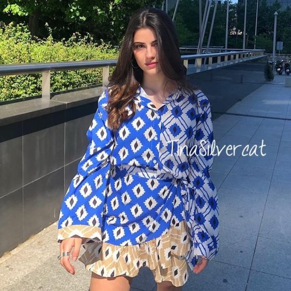 BLOGGER'S FAVE! Zara 2 Piece Printed Skirt And Blouse Set NWT - Picture 13 of 16